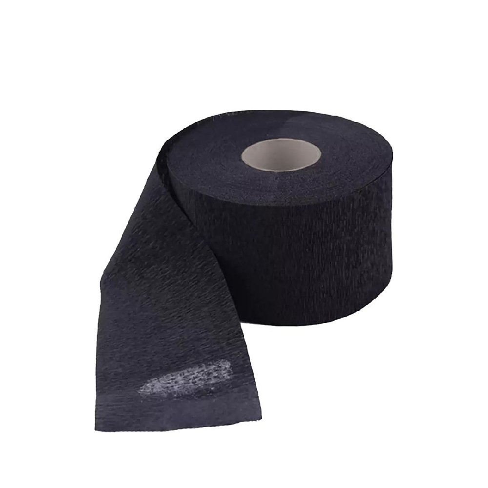 Papel Cuello Creppe Rollos Negro x 5 u
