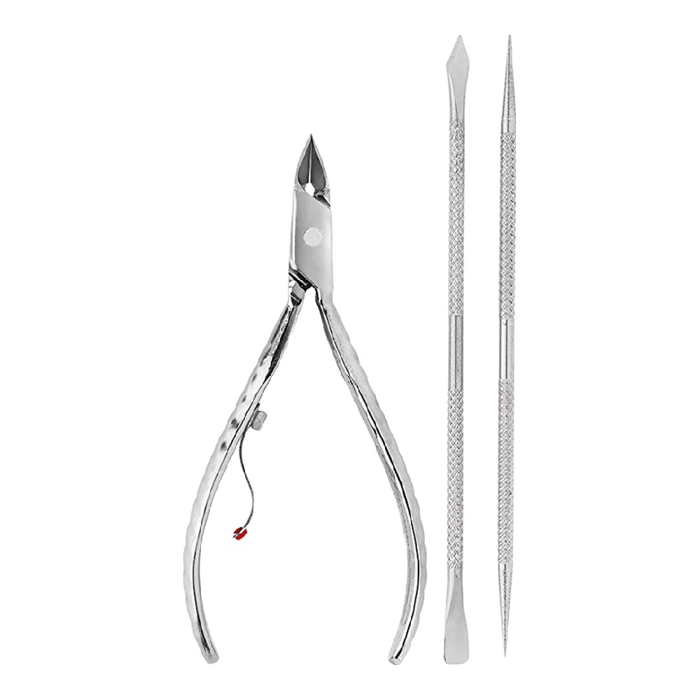 MUNDIAL Kit Alicate Cuticula+espátula+palito