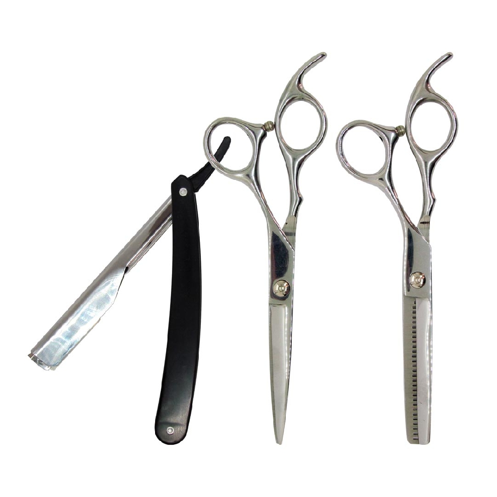 Kit de Corte (2 Tijeras Corte/Pulir + Navaja)
