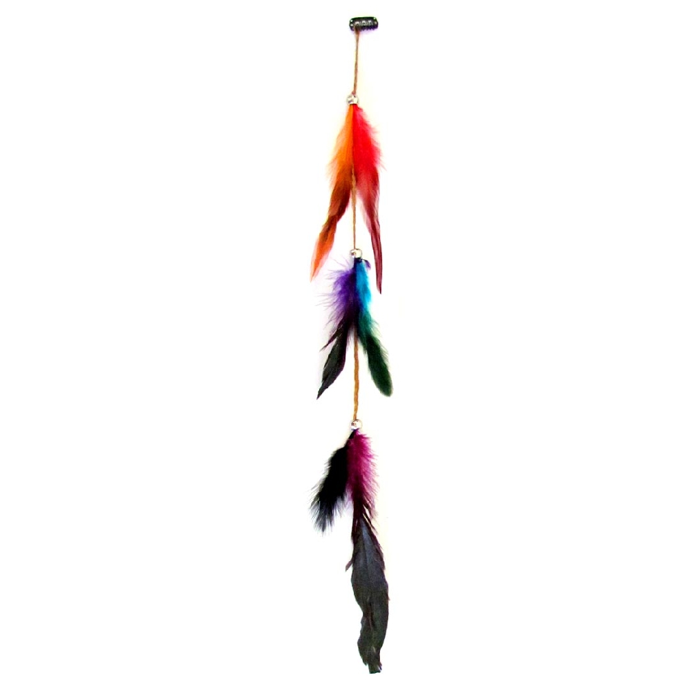 Extension con Plumas Trenza y Anillo (N°1)