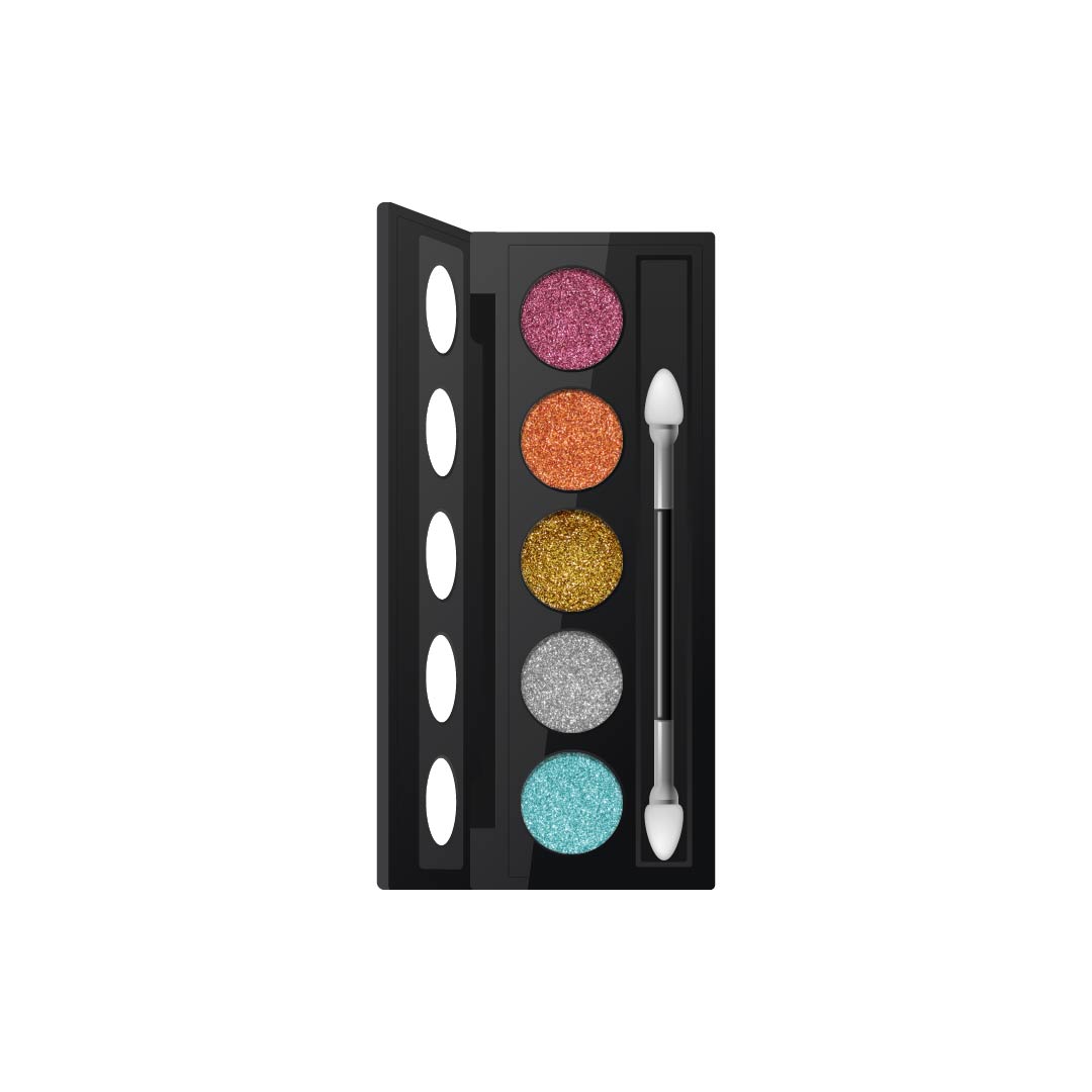 Paleta Compact Glitter x 5