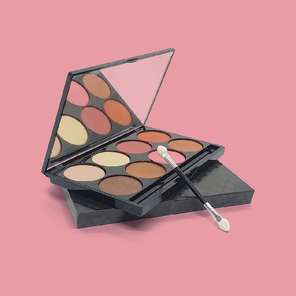 Paleta de Iluminadores y Rubores 8 Tonos con Espejo