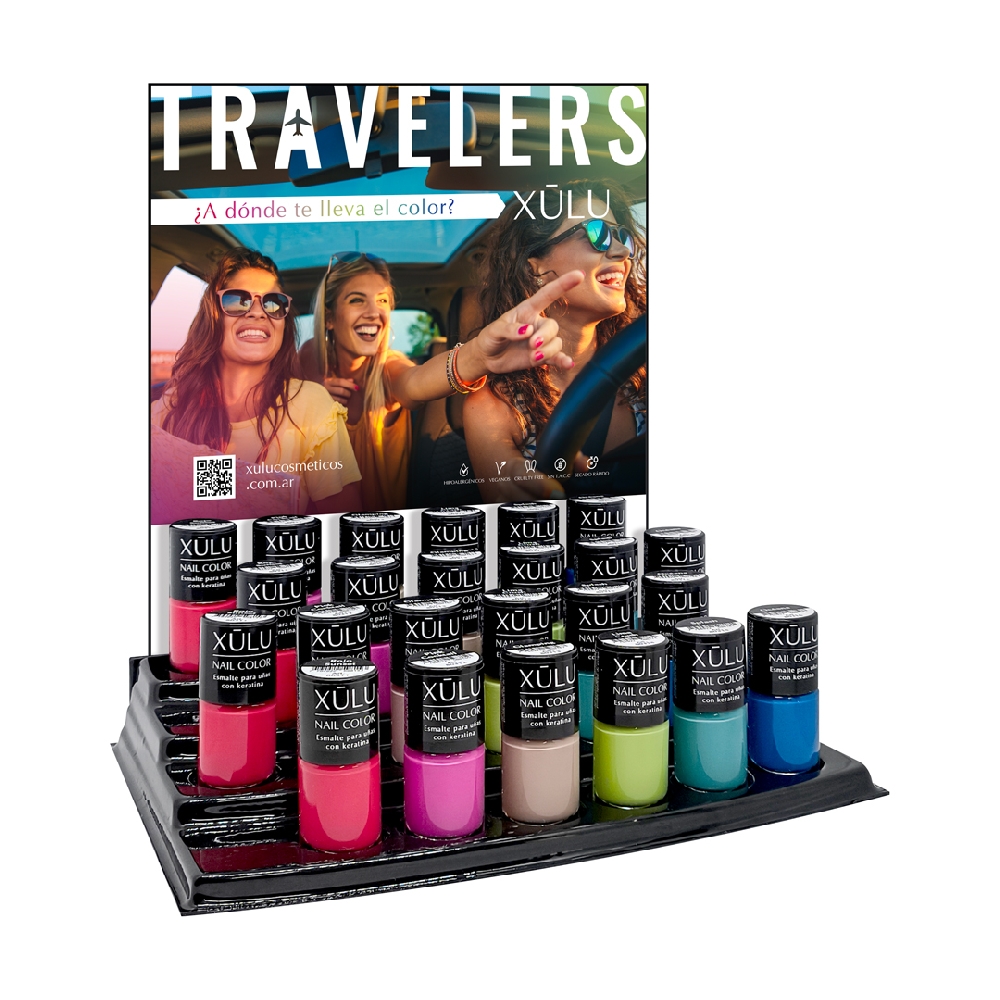 Exhibidor de Esmaltes Nail Color | Colección Travelers x 48 u