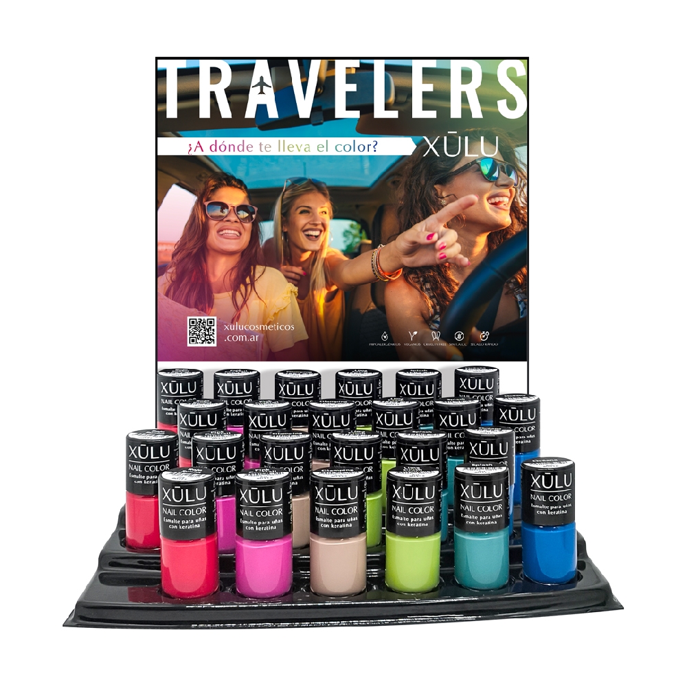 Exhibidor de Esmaltes Nail Color | Colección Travelers x 48 u
