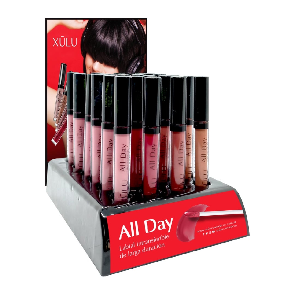 Exhibidor Labial All Day | Rock & Kiss | x 20 u