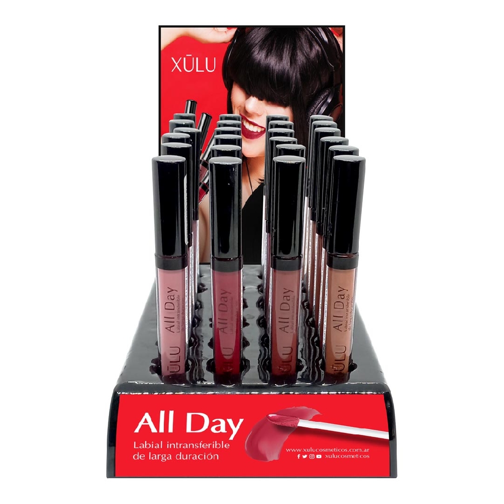 Exhibidor Labial All Day | Rock & Kiss | x 20 u